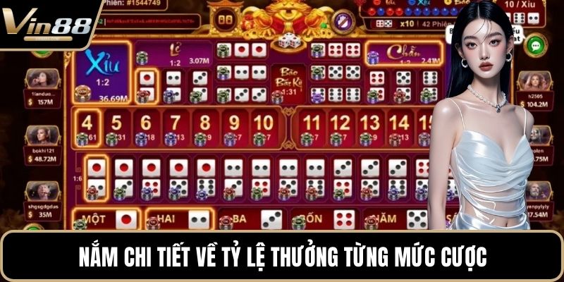 Nắm chi tiết về tỷ lệ thưởng từng mức cược